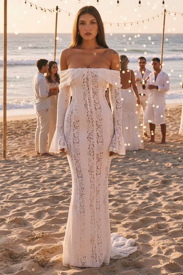 Romantic Off-Shoulder Maxi Dress