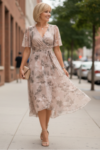 Wickel-Midikleid für Hochzeiten & besondere Anlässe