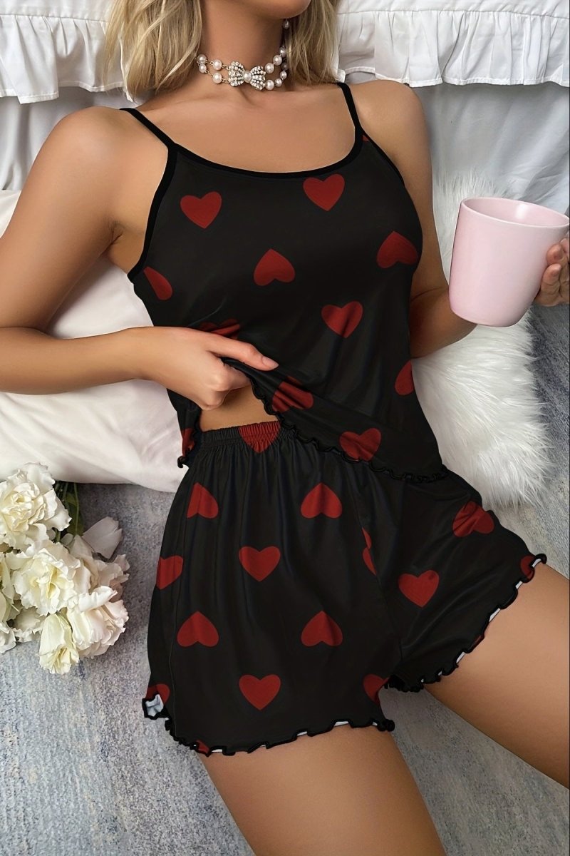 Sweetheart Suspender Sleepwear Set for Cozy Nights 1