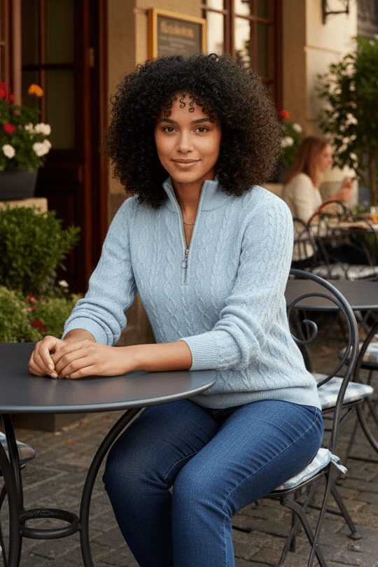 Textured Half Zip Sweater for Effortless Comfort and Style 3