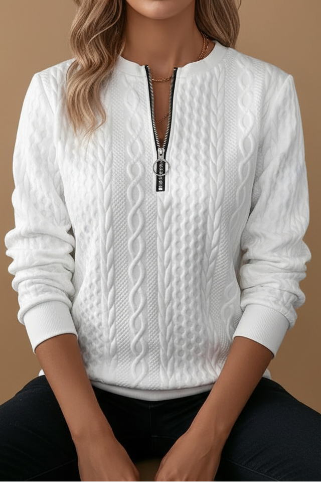 Textured Half Zip Sweater for Effortless Comfort and Style 5