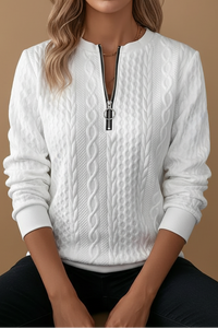 Textured Half Zip Sweater for Effortless Comfort and Style 5