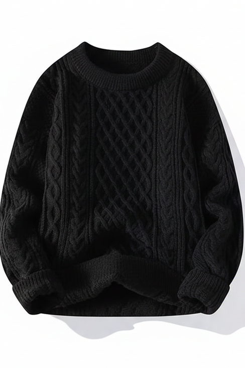 Textured Knit Crewneck Sweater for Effortless Style and Comfort 5