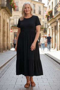 Flowing Tiered Midi Dress