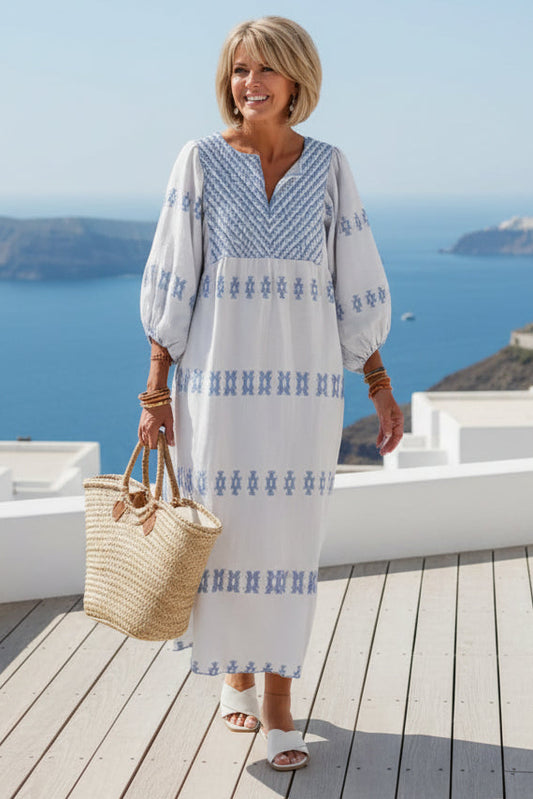 Embroidered Maxi Dress