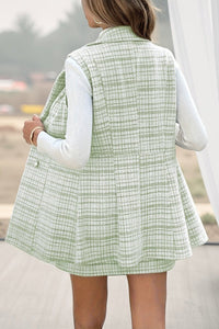 Timeless Button Front Plaid Skirt Set for Effortless Style 5