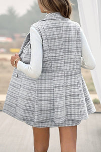 Timeless Button Front Plaid Skirt Set for Effortless Style 7