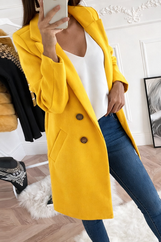 Timeless Jazz Mantel Coat with Elegant Collar and Utility Pockets 0