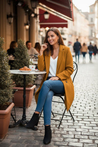 Timeless Jazz Mantel Coat with Elegant Collar and Utility Pockets 5