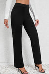 Timeless Straight-Leg Pants in Smooth Fabric for Effortless Versatility 0