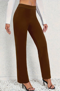 Timeless Straight-Leg Pants in Smooth Fabric for Effortless Versatility 2