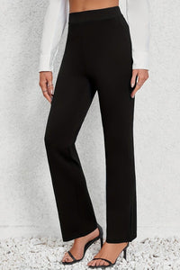 Timeless Straight-Leg Pants in Smooth Fabric for Effortless Versatility 3