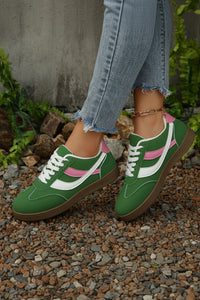 Trendy Casual Sneakers - Comfortable Lace-Up Breathable Tennis Shoes 0