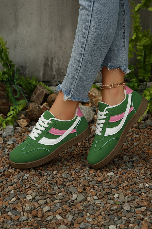 Trendy Casual Sneakers - Comfortable Lace-Up Breathable Tennis Shoes 0