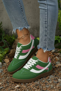 Trendy Casual Sneakers - Comfortable Lace-Up Breathable Tennis Shoes 1