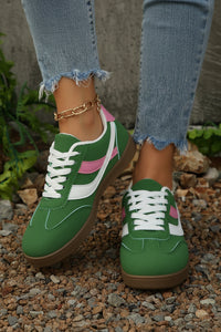 Trendy Casual Sneakers - Comfortable Lace-Up Breathable Tennis Shoes 2