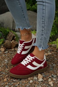 Trendy Casual Sneakers - Comfortable Lace-Up Breathable Tennis Shoes 5