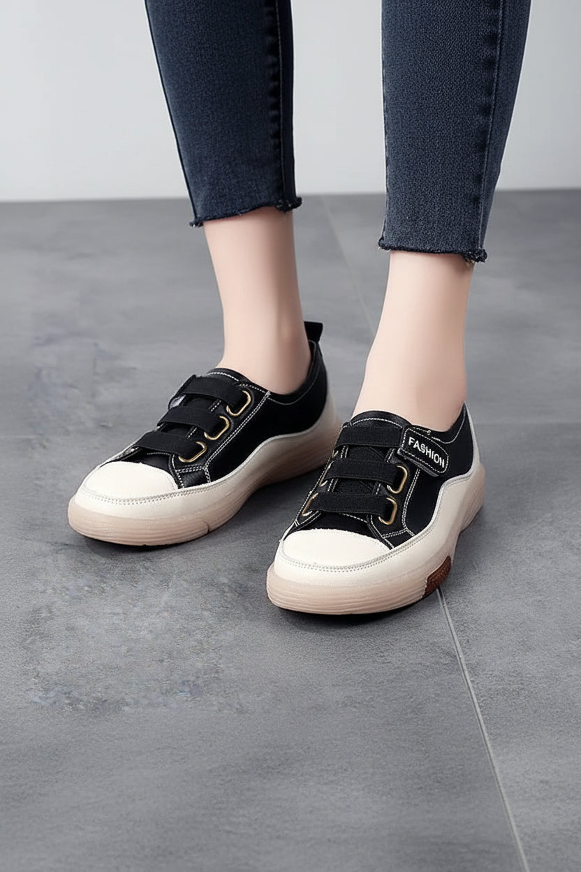 Trendy Women's Genuine Leather Sneakers - Comfortable Soft Sole for Spring & Summer 3