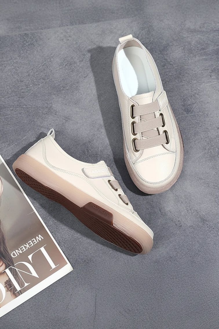 Trendy Women's Genuine Leather Sneakers - Comfortable Soft Sole for Spring & Summer 5