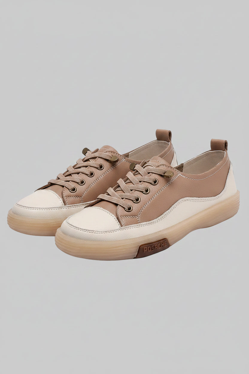 Trendy Women's Genuine Leather Sneakers - Comfortable Soft Sole for Spring & Summer 7