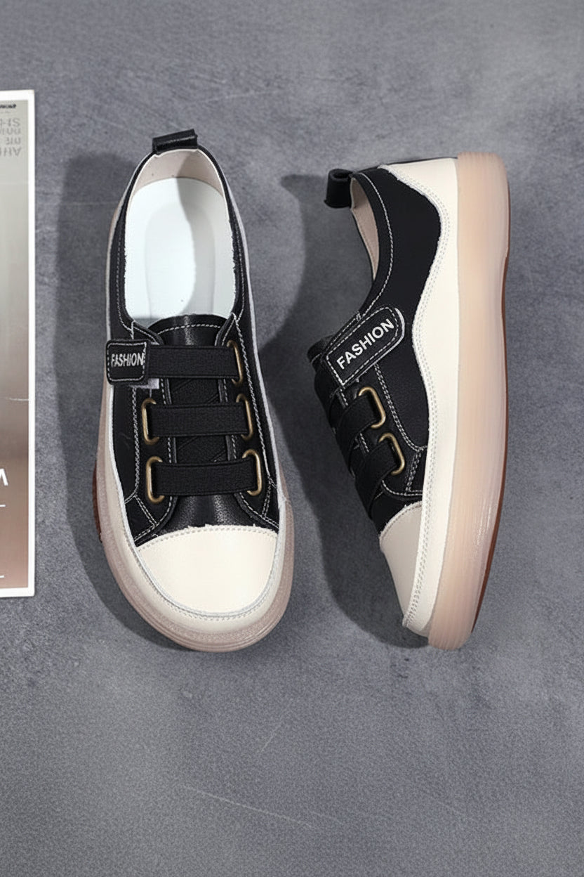 Trendy Women's Genuine Leather Sneakers - Comfortable Soft Sole for Spring & Summer 8