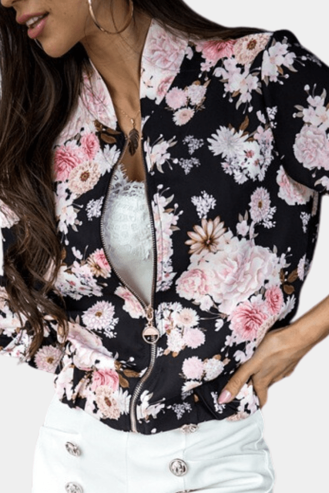 Urban Floral Jacket with High-Performance Stretch Fabric and Slim Fit 3