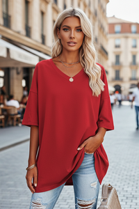 Neck Top Oversized Fit