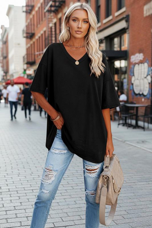 Neck Top Oversized Fit