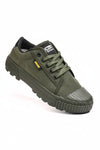 Versatile Green Canvas Sneakers - Durable Low Cut Design with Rubber Sole for Outdoor Work & Training 0