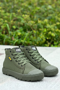 Versatile Green Canvas Sneakers - Durable Low Cut Design with Rubber Sole for Outdoor Work & Training 10