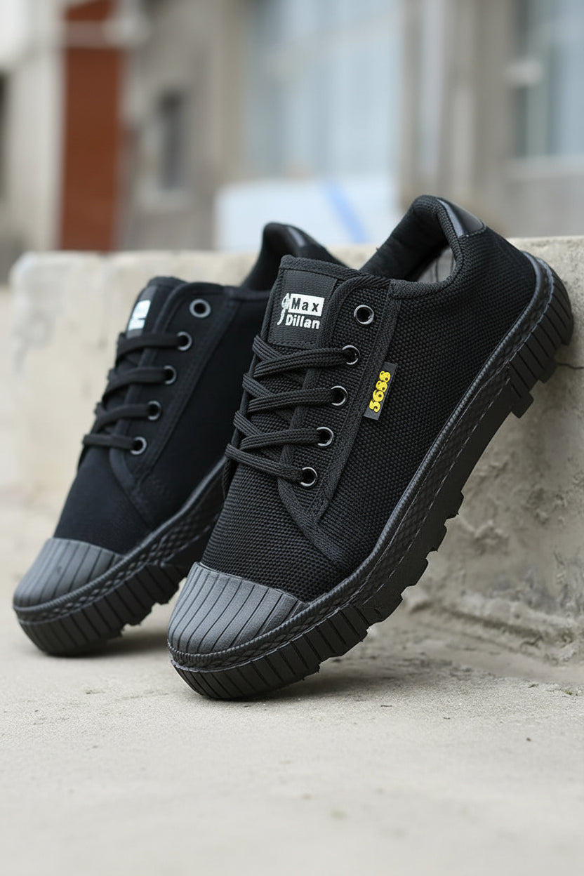 Versatile Green Canvas Sneakers - Durable Low Cut Design with Rubber Sole for Outdoor Work & Training 11
