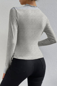 Versatile Long Sleeve Pullover Top with Pleated Detailing for Effortless Style 2