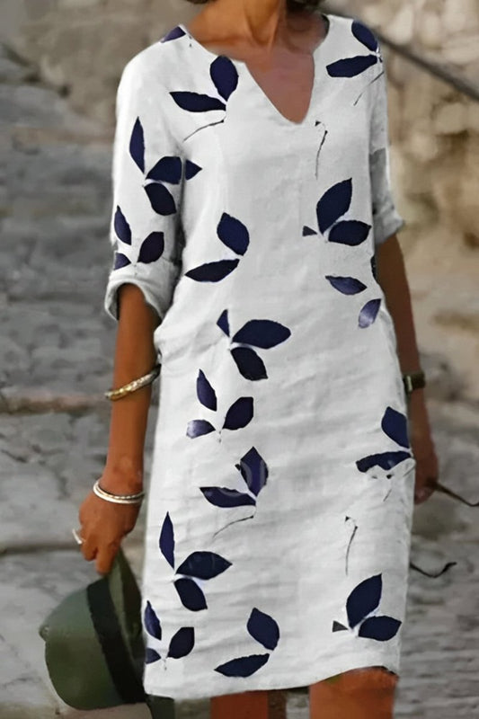Vintage-Inspired Summer Dress with Flattering V-Neck and Mini Length 0