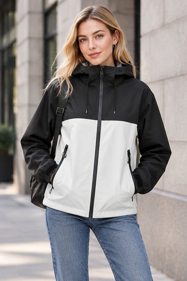 Winddichte Jacke mit Reißverschluss für einen aktiven Alltag