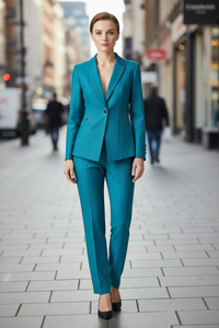 One-Button Blazer & Straight Trouser Set