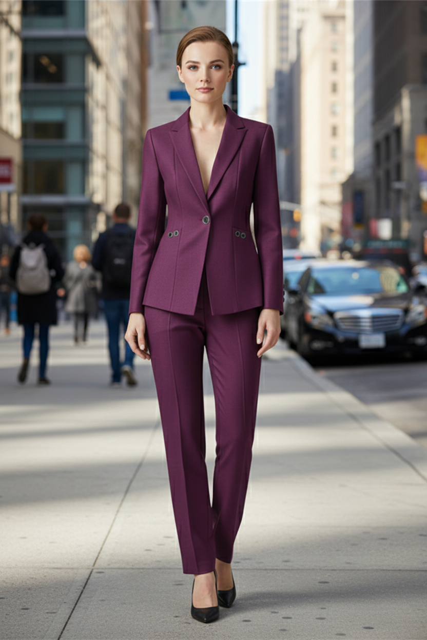 One-Button Blazer & Straight Trouser Set