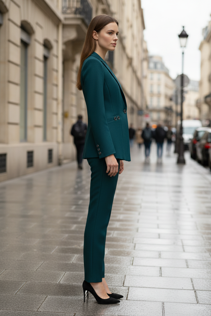 One-Button Blazer & Straight Trouser Set