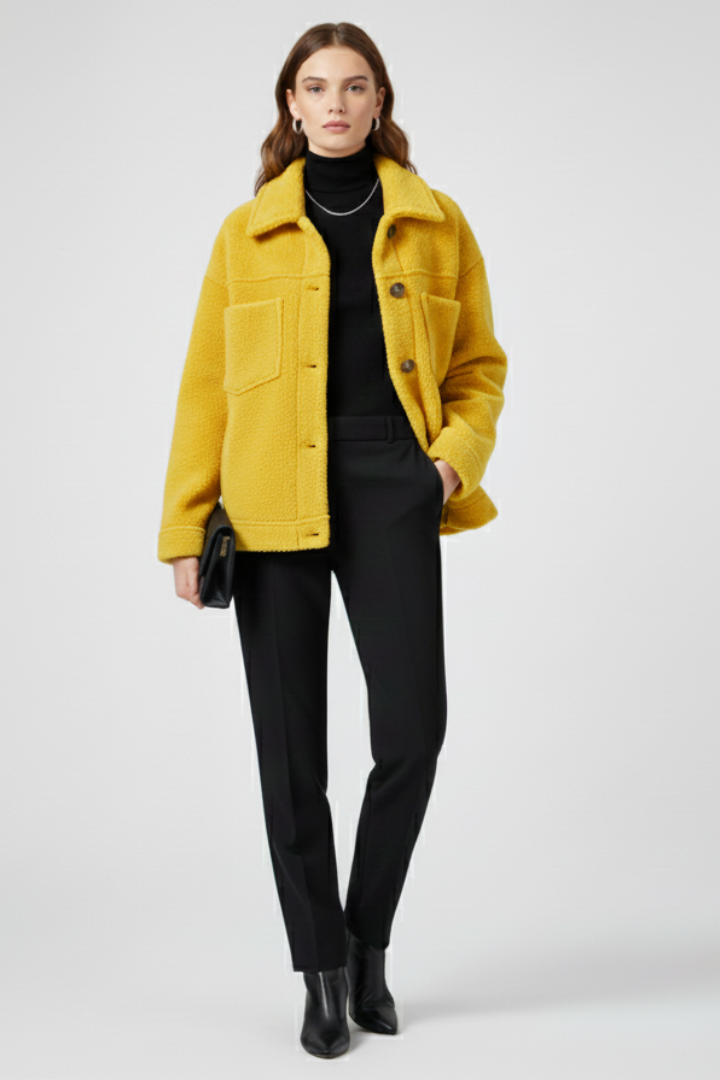 Button-Front Jacket with Generous Pockets