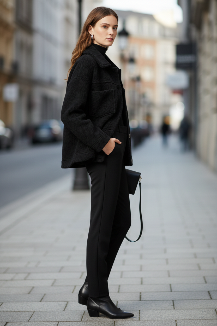 Button-Front Jacket with Generous Pockets