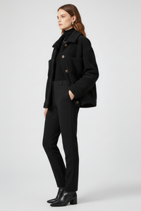 Button-Front Jacket with Generous Pockets