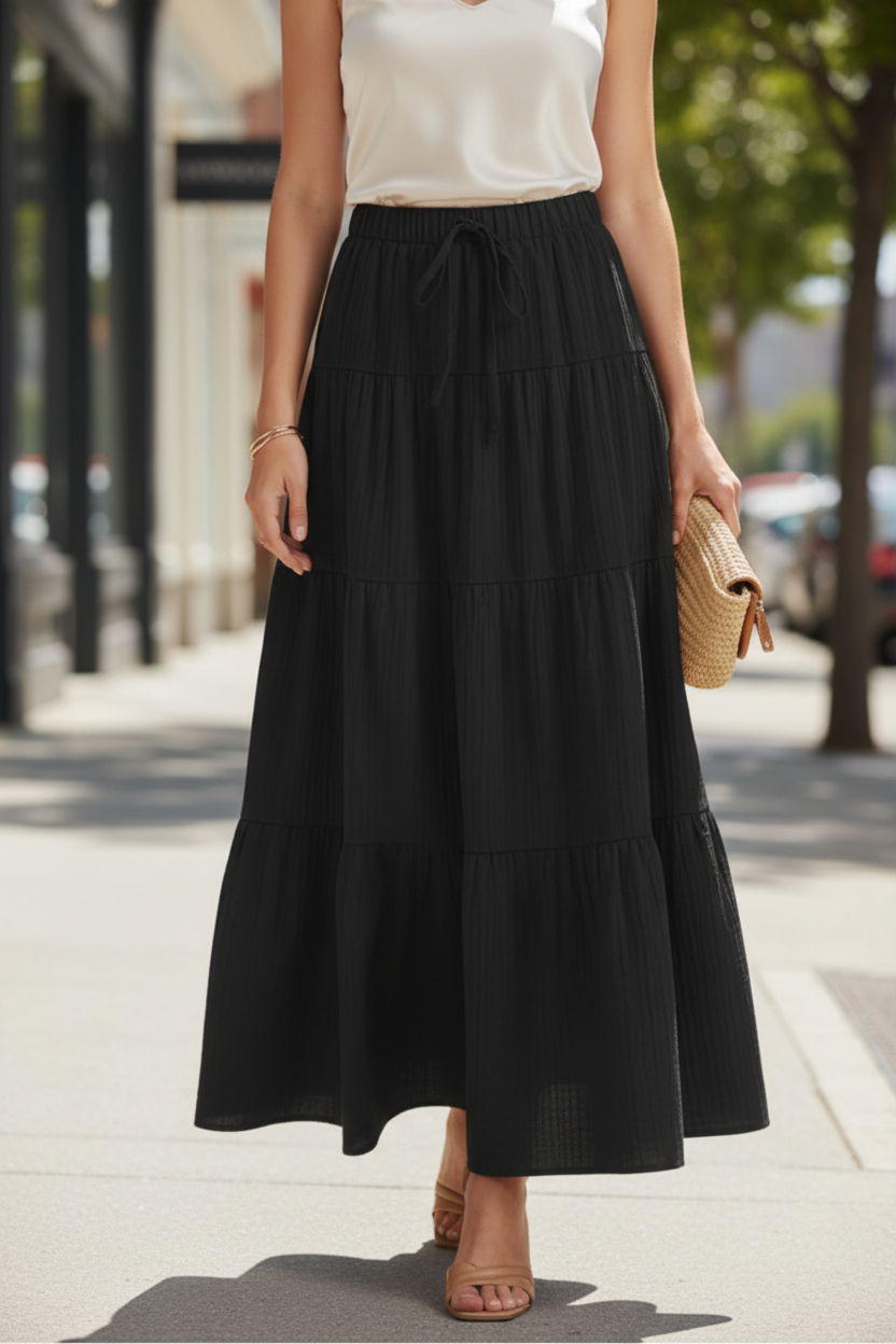 Tiered Everyday Maxi Skirt