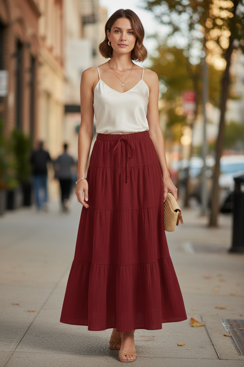Tiered Everyday Maxi Skirt