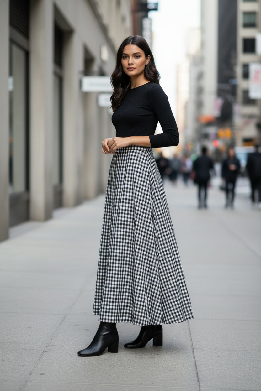 Flowing High Waist Check