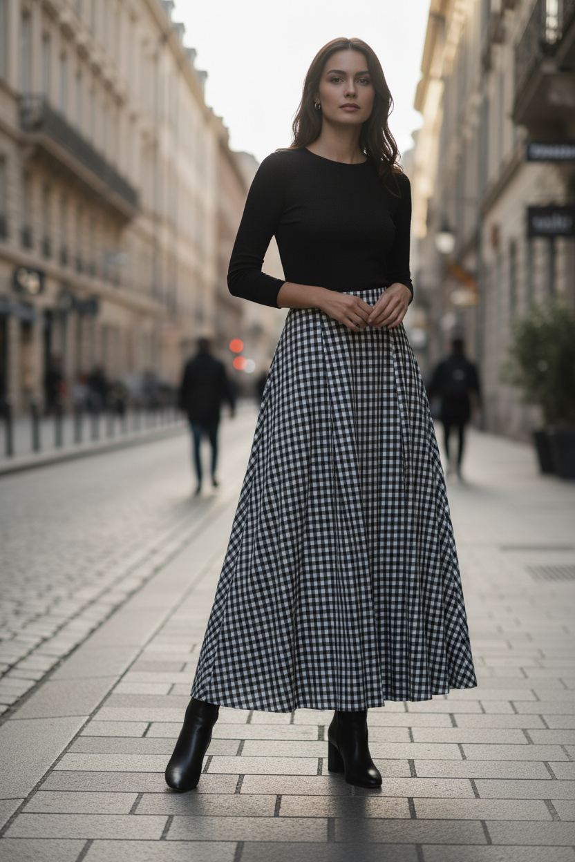 Flowing High Waist Check