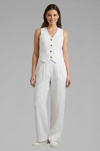 V-Neck Waistcoat Trouser Set