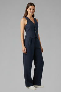 V-Neck Waistcoat Trouser Set
