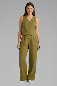 V-Neck Waistcoat Trouser Set