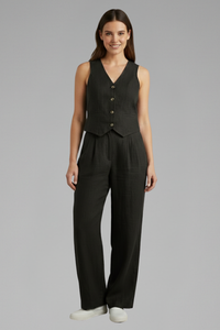 V-Neck Waistcoat Trouser Set