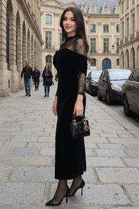 Elsie | Women's Sophisticated Long Sleeve Prom Dress with Elegant Lace Details