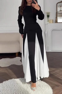 Wren | Women's Long-Sleeve Colourblock Maxi Dress